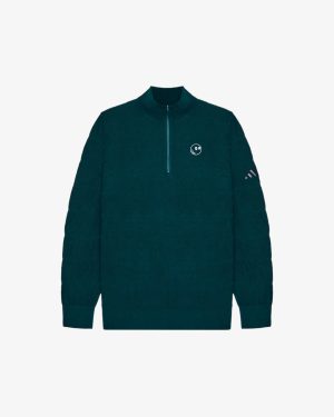 ADIDAS ULTIMATE365 TOUR WIND KNIT QUARTER-ZIP