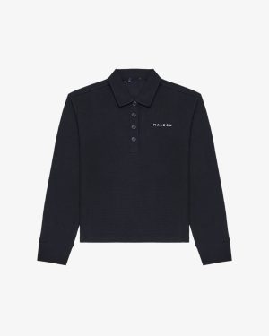 ADIDAS BEYOND LONG SLEEVE LOOSE POLO SHIRT