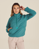 ADIDAS BEYOND TWISTWEAVE LOOSE QUARTER-ZIP JACKET