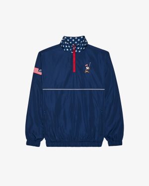 EAGLE BUCKETS NYLON QUARTER ZIP WINDBREAKER