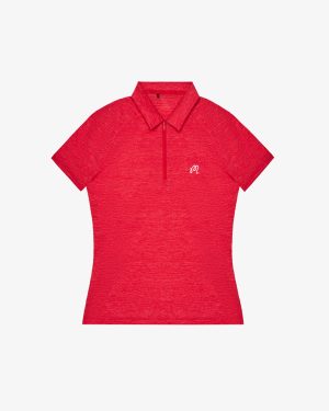 MALBON X ADIDAS WOMEN'S ULTIMATE 365 HEATHER TWISTKNIT POLO